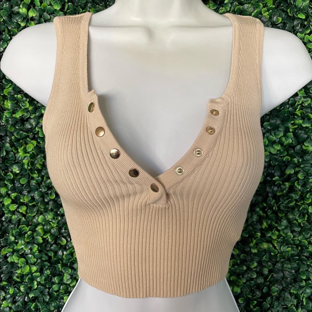 Hailey Crop Top Tan